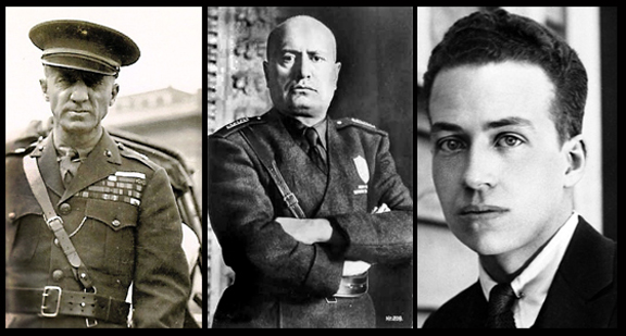Smedley Butler, Benito Mussolini and Cornelius Vanderbilt Jr.